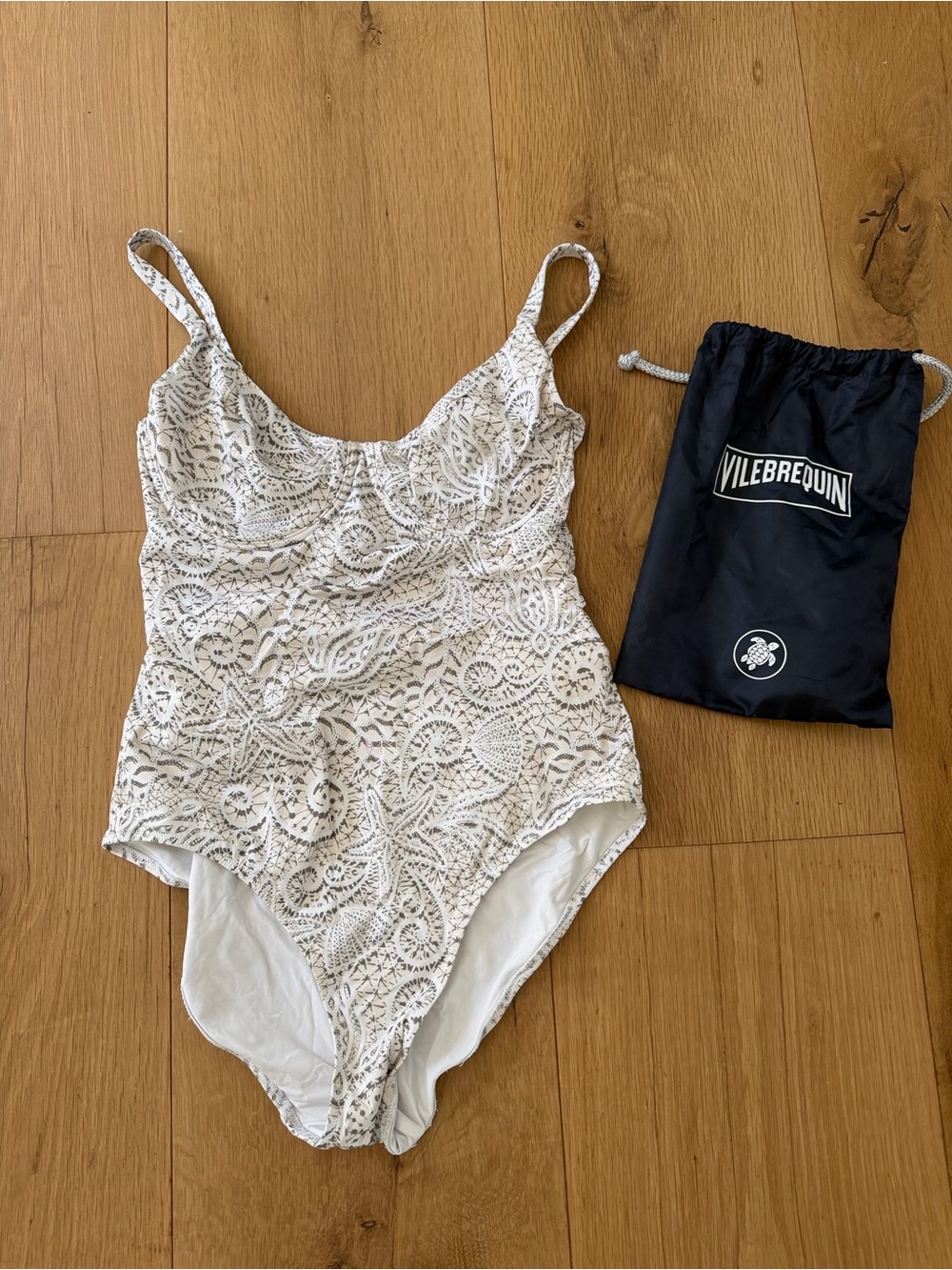 Vilebrequin Cream Pattern One-Piece Swimsuit